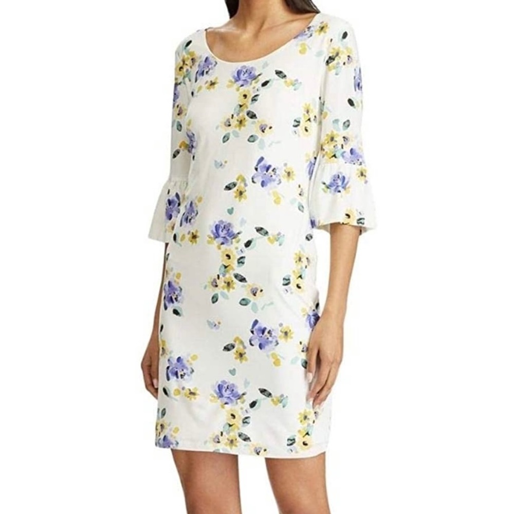 American Living White Floral Dress